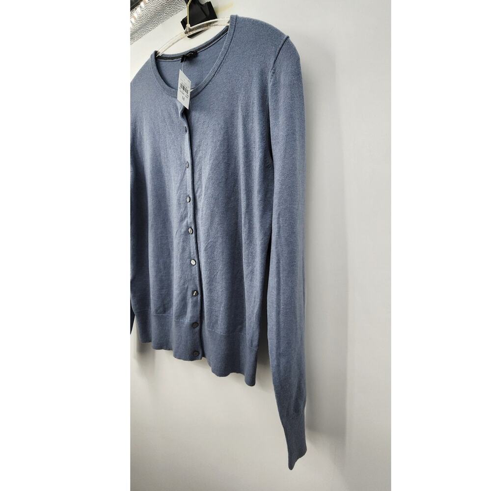 New NWT Ann Taylor Light Blue Cardigan Sweater Size Medium Soft Office Casual - Picture 4 of 7